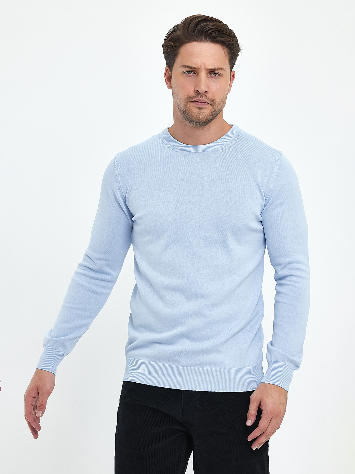 Джемпер Trend Collection модель TC6736LightBlueSVTRMN Джемпер Trend Collection модель TC6736LightBlueSVTRMN Фото