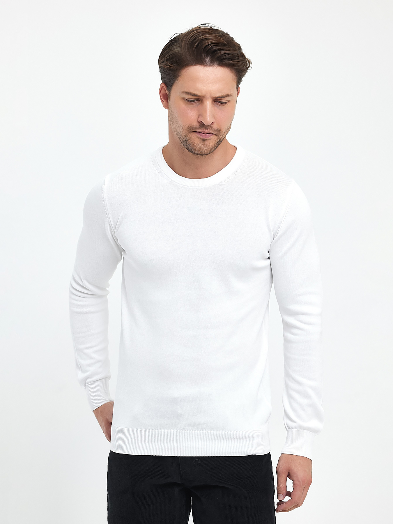 Джемпер Trend Collection модель TC6732WhiteSVTRMN Фото