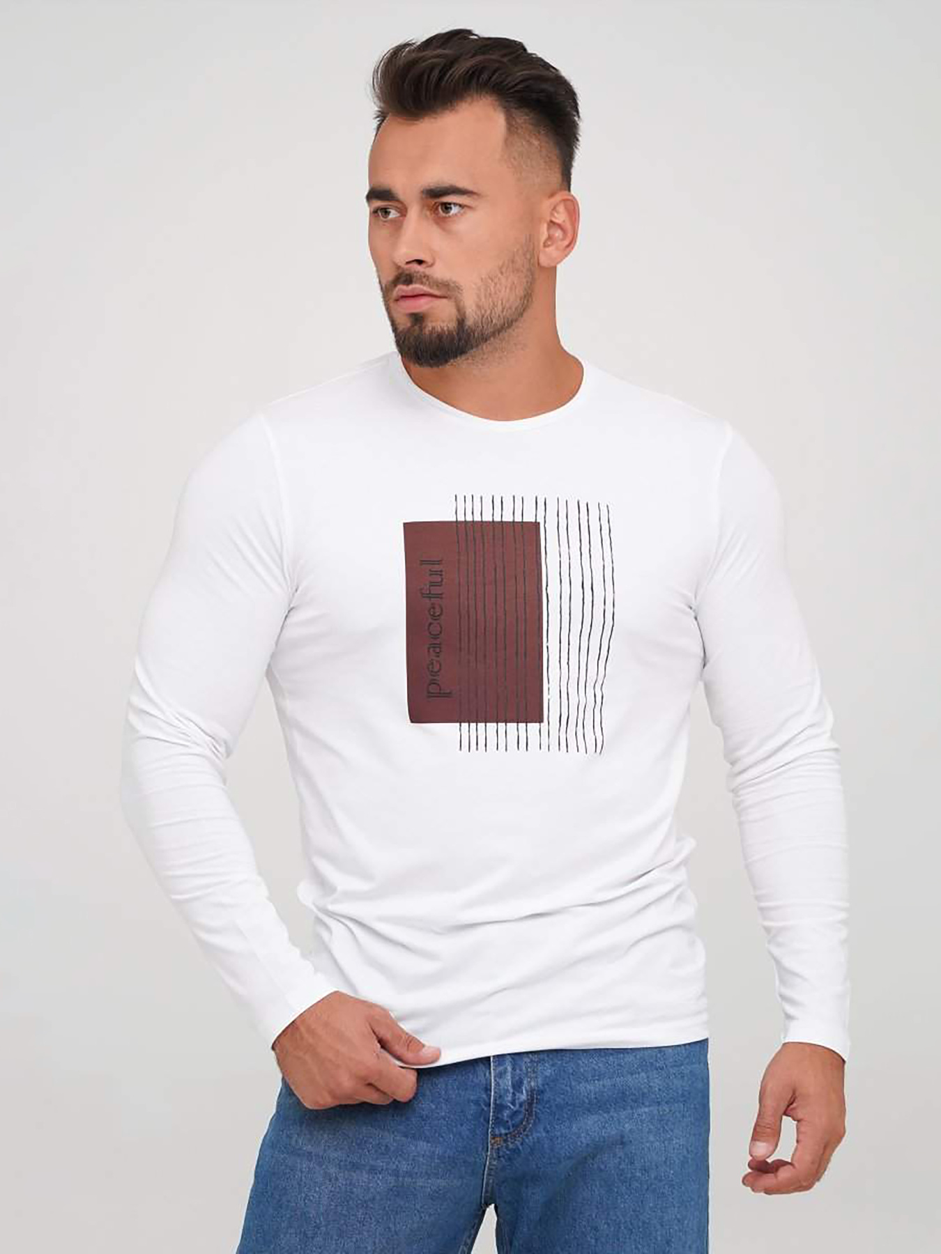 Лонгслів Trend Collection модель TC6617WhiteSVTRMN Фото