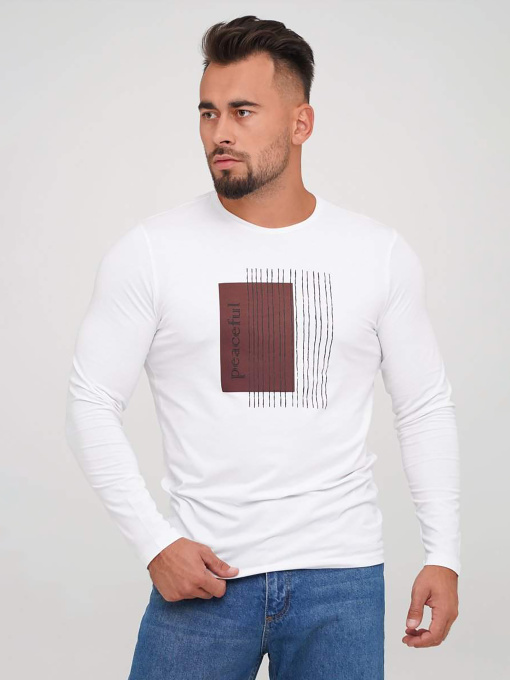 Лонгслив Trend Collection модель TC6617WhiteSVTRMN Фото