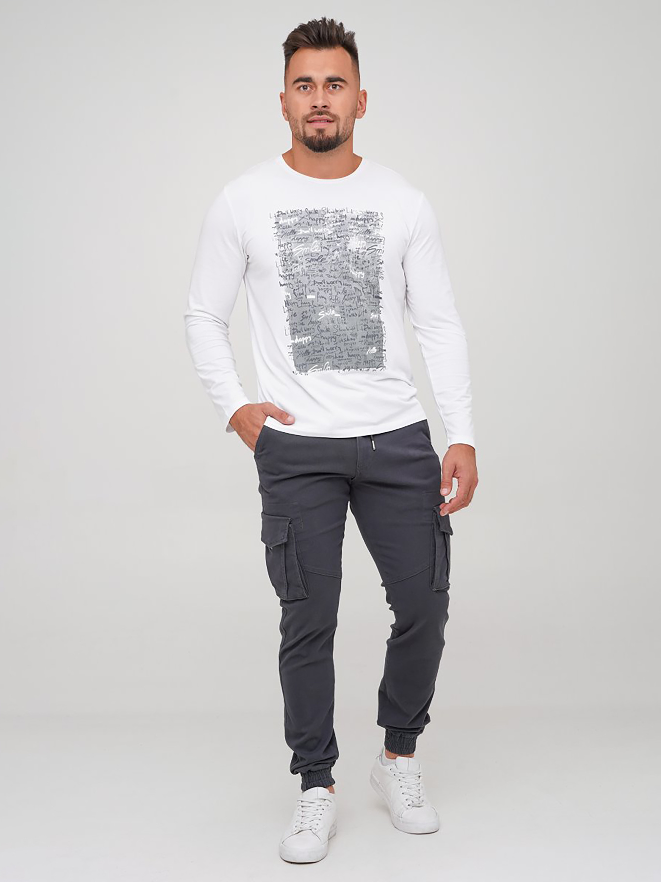 Лонгслив Trend Collection модель TC6615WhiteSVTRMN Фото