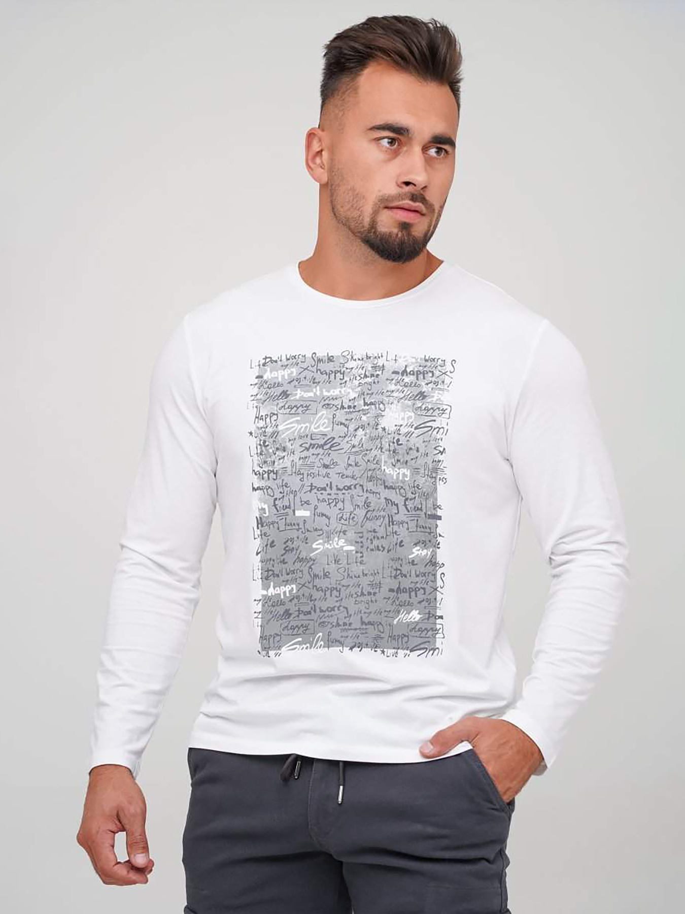 Лонгслив Trend Collection модель TC6615WhiteSVTRMN Фото