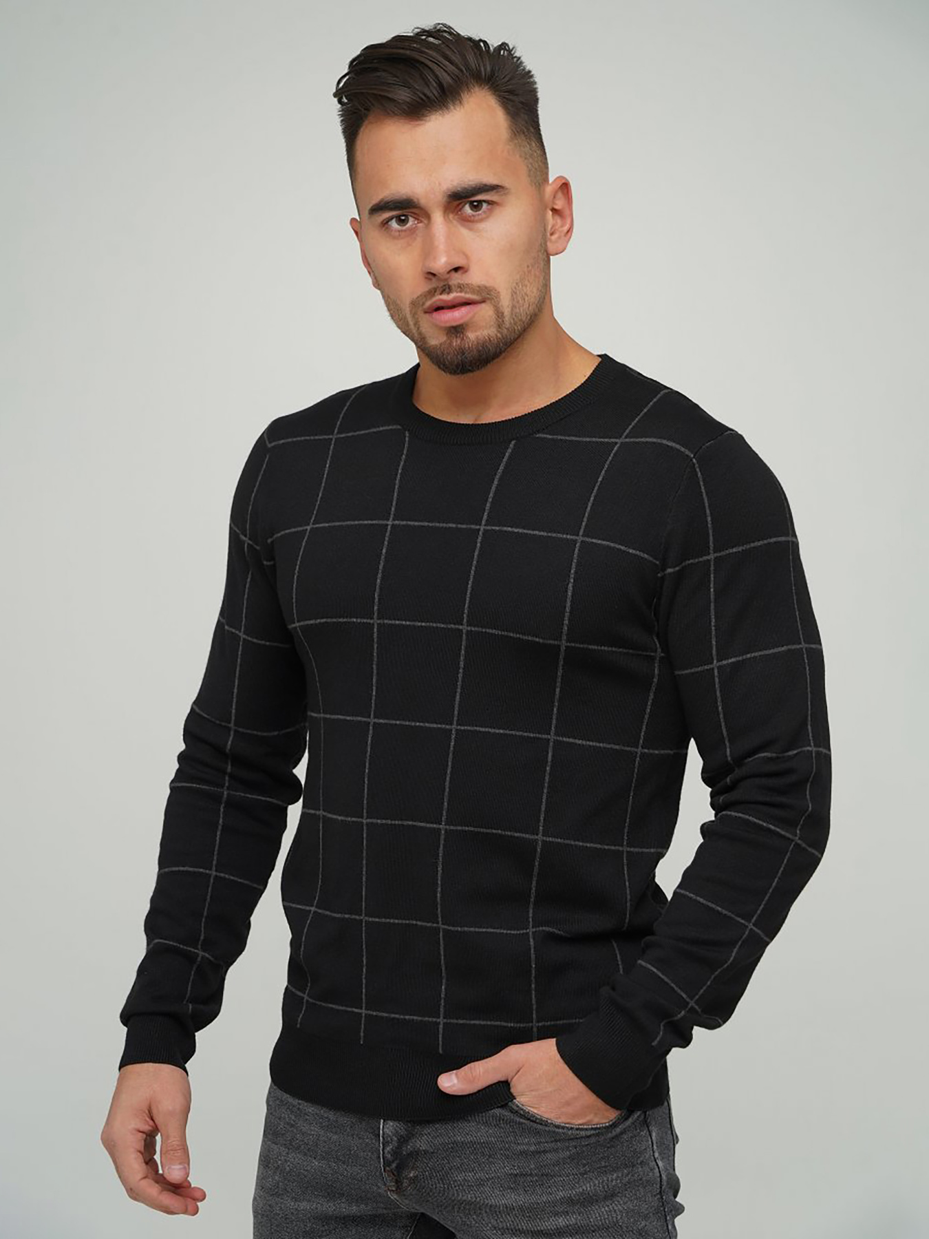 Джемпер Trend Collection модель TC5807BlackSVTRMN Фото