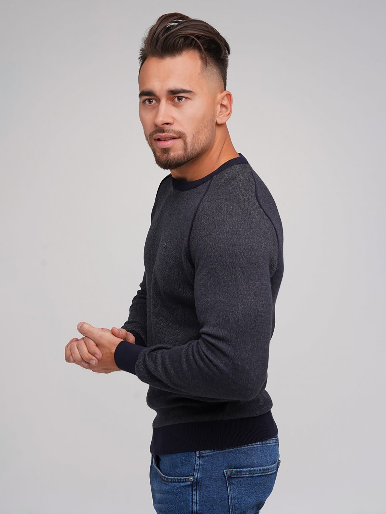 Джемпер Trend Collection модель TC5679BlueGreySVTRMN Фото