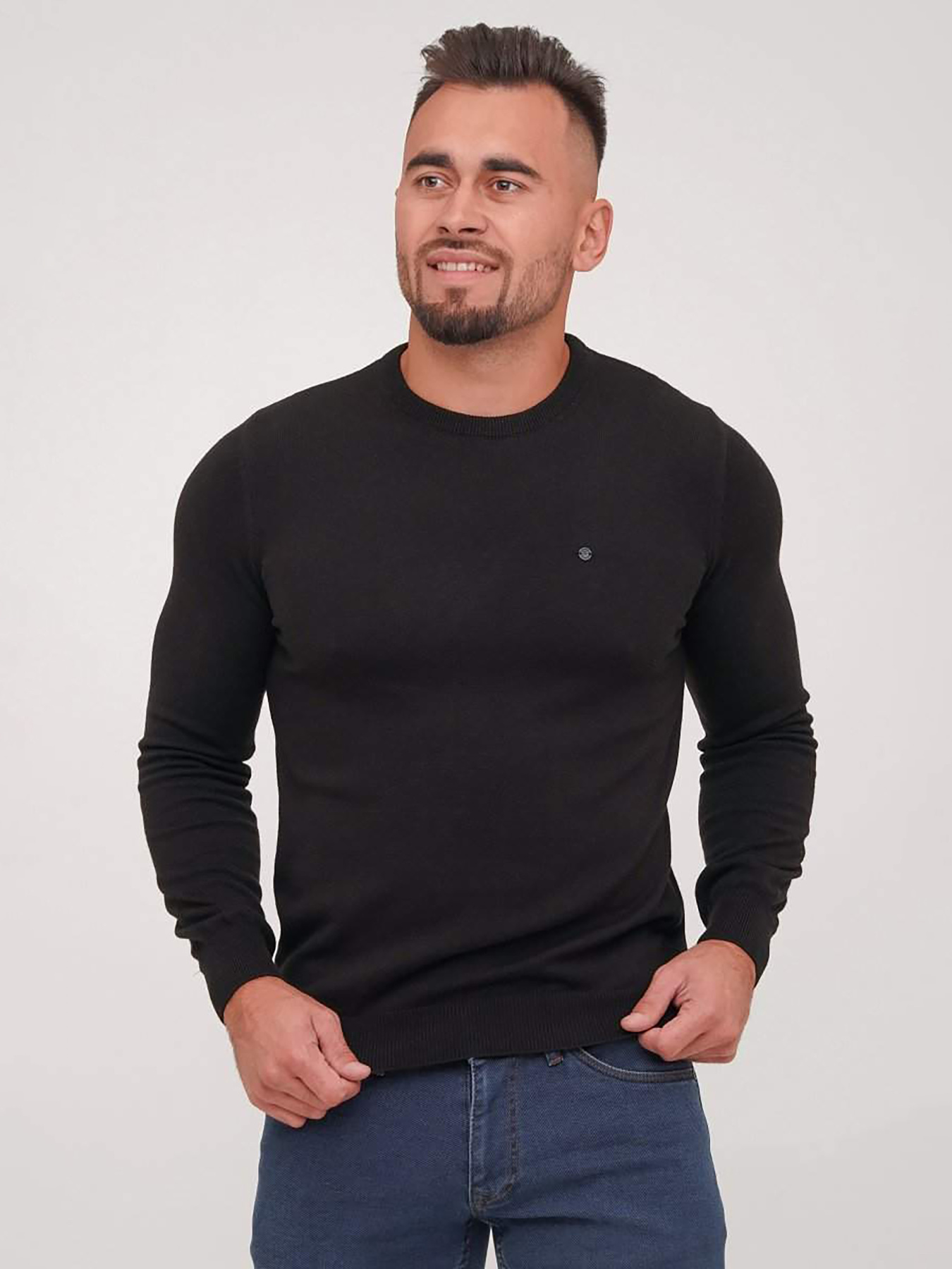 Джемпер Trend Collection модель TC5379BlackSVTRMN Фото