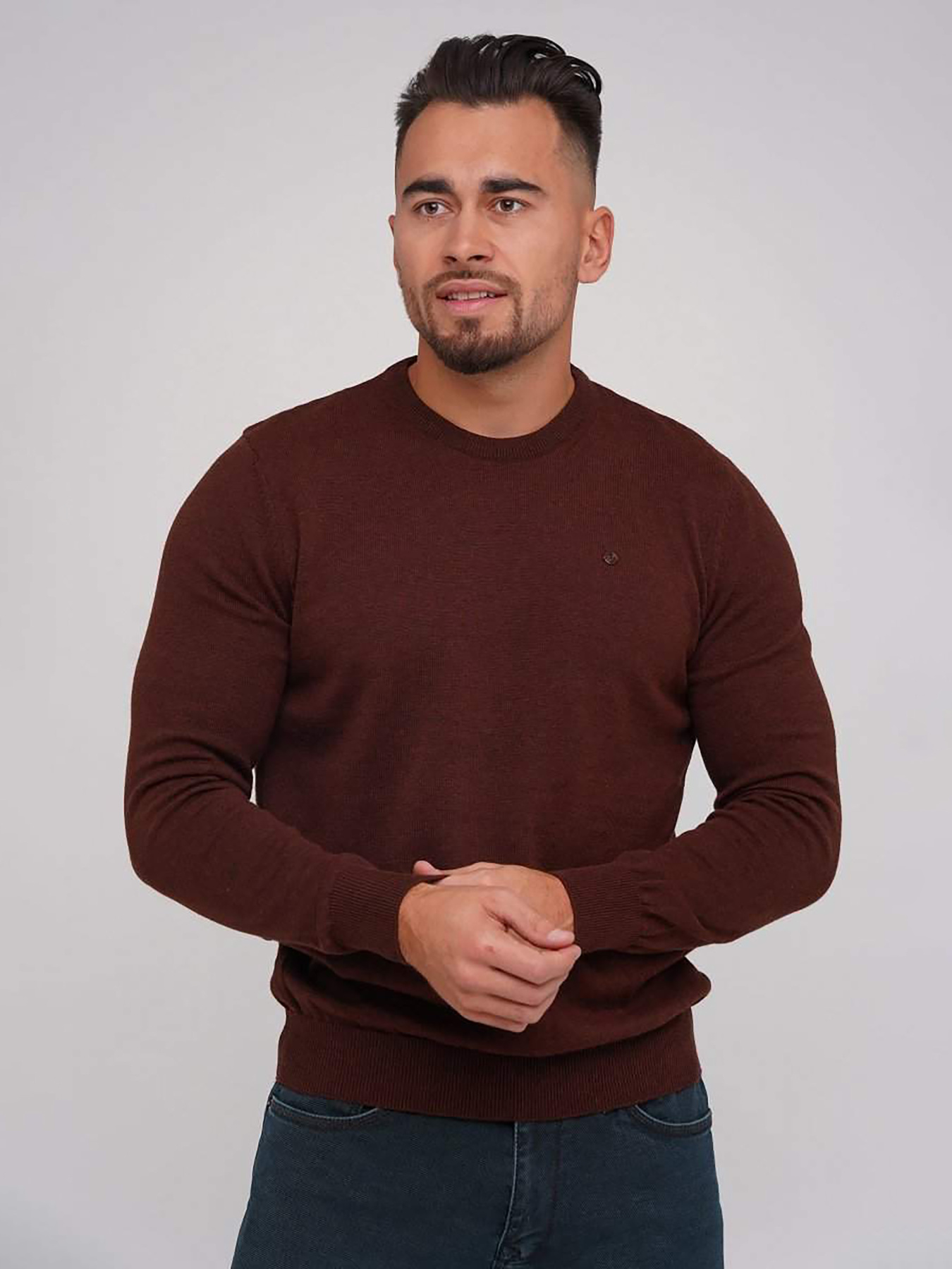 Джемпер Trend Collection модель TC5377DarkBrownSVTRMN Фото