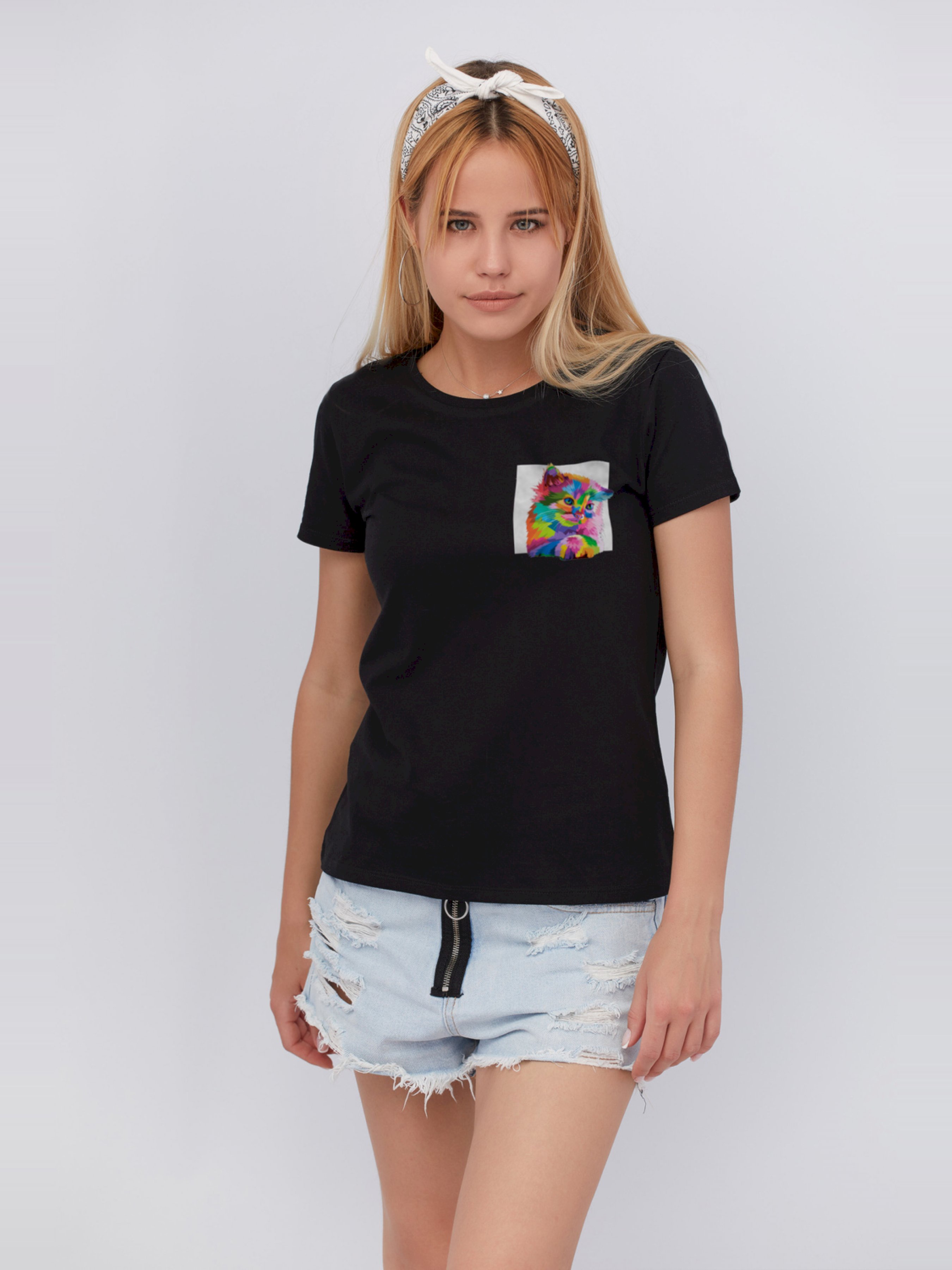 Бавовняні Жіночі Футболки і поло YAPPI  (WB1166) колір чорний