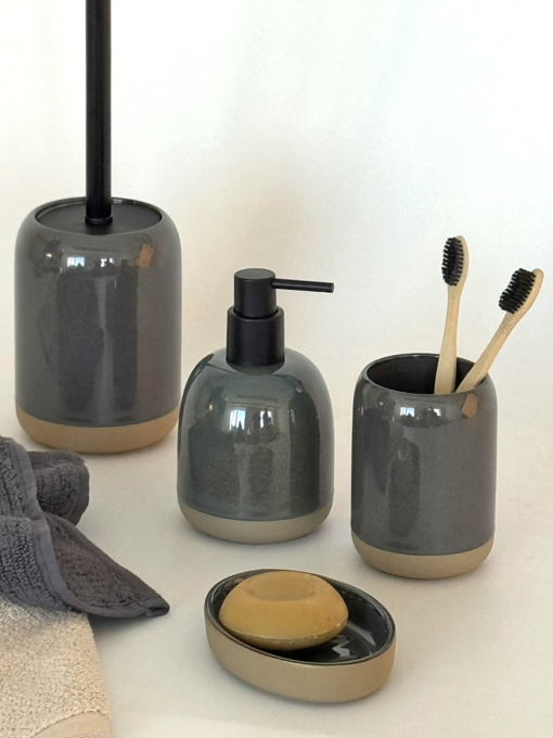 Набор аксессуаров для ванной комнаты серый Delhi MBM HOME модель MVM-MH-46 GRAY Фото
