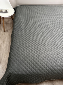 Покрывало декоративное антиаллергенное серого цвета Nid Grey Ecotton модель 25179 Покрывало декоративное антиаллергенное серого цвета Nid Grey Ecotton модель 25179 Фото