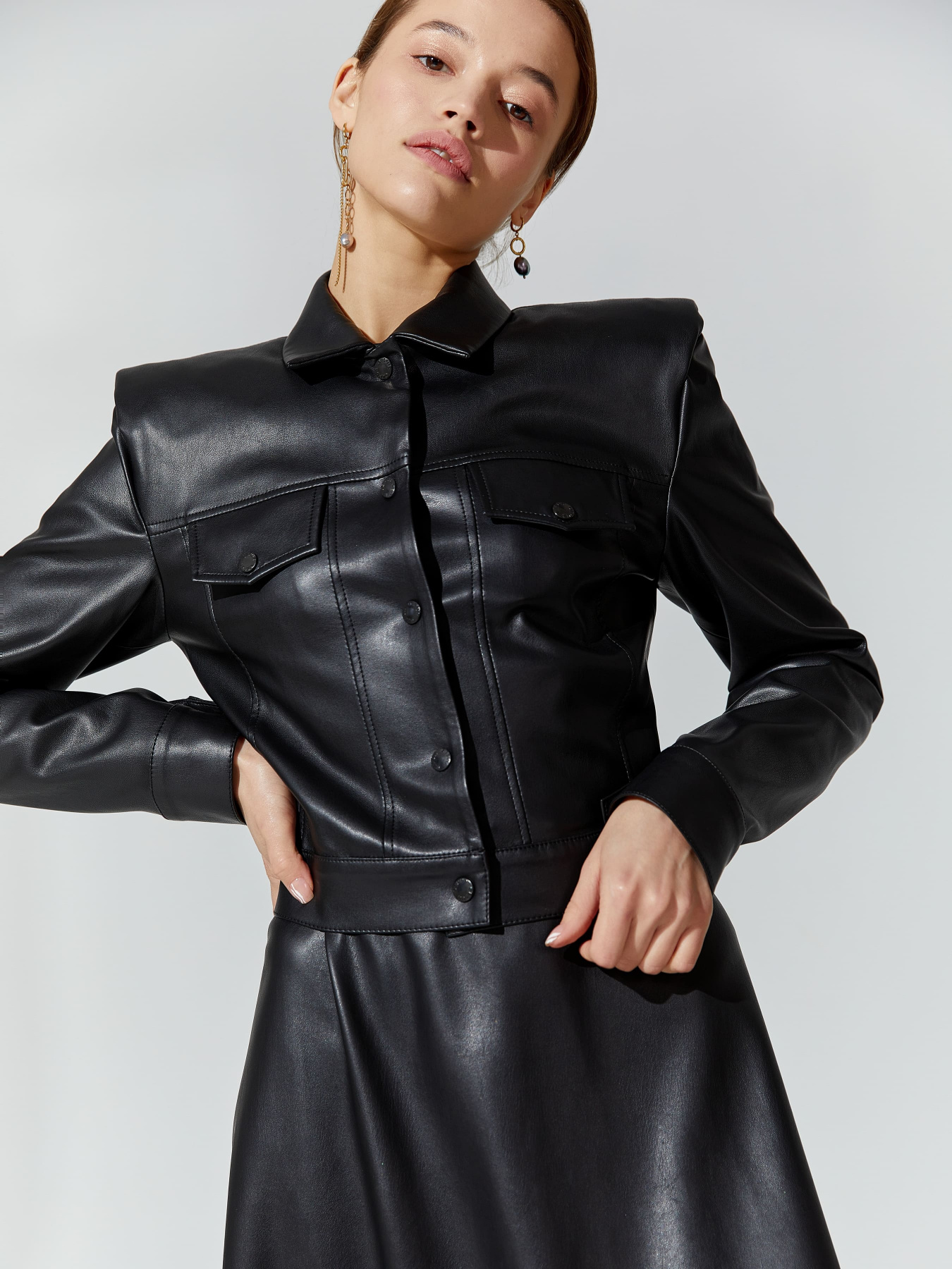 Шкіряна куртка Gepur модель 37651 Фото