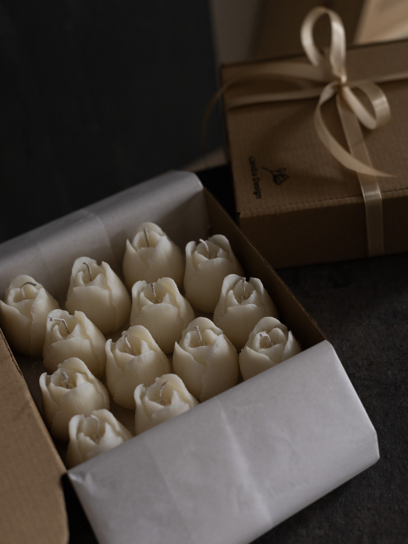 Набор ароматических свечей "Весенний тюльпановый сад", натуральный оливковый воск Candle Design модель 200.0091 Фото