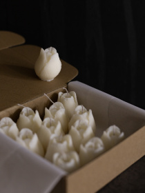 Набор ароматических свечей "Весенний тюльпановый сад", натуральный оливковый воск Candle Design модель 200.0091 Фото