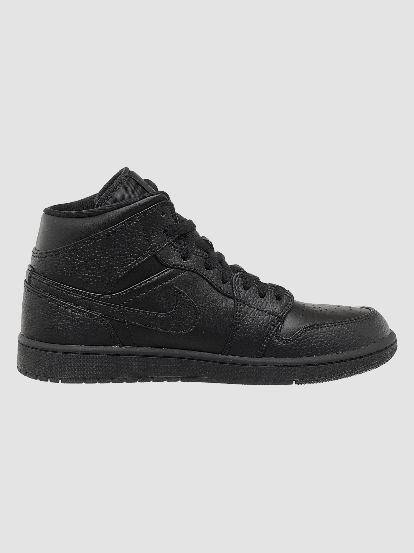 Кросівки повсякденні Jordan 1 Mid Triple Black модель 554724-091 Фото