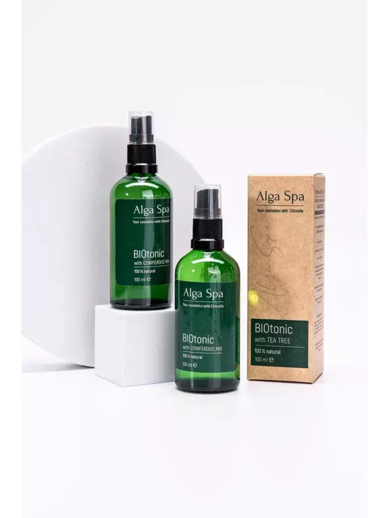 БИОтоник с эфирными маслами хвойных деревьев, pH 7 100мл (ALGA SPA) Alga Spa үлгі 398593500 Фото