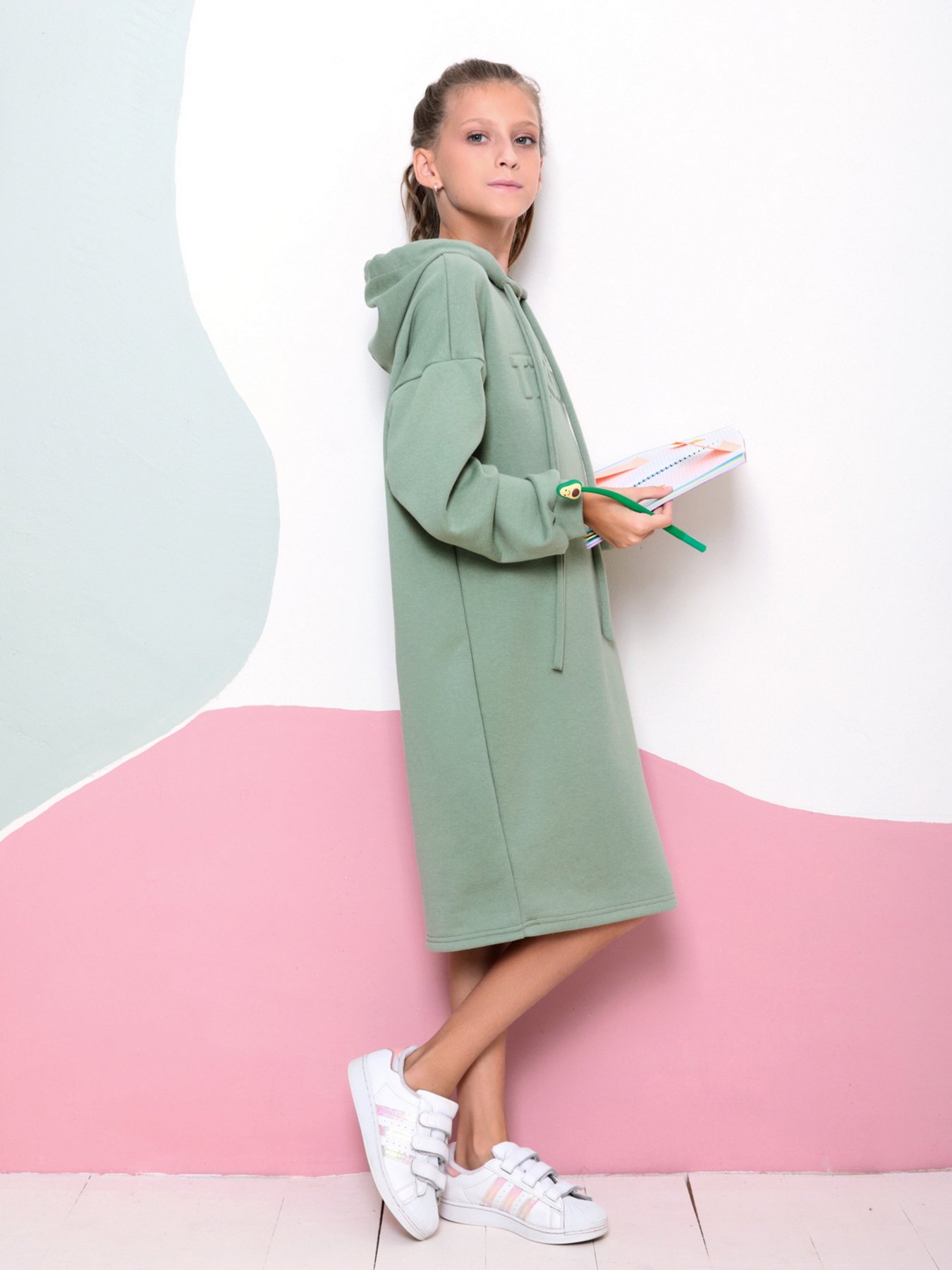 Туніка ISSA Plus модель CD-453_olive Фото