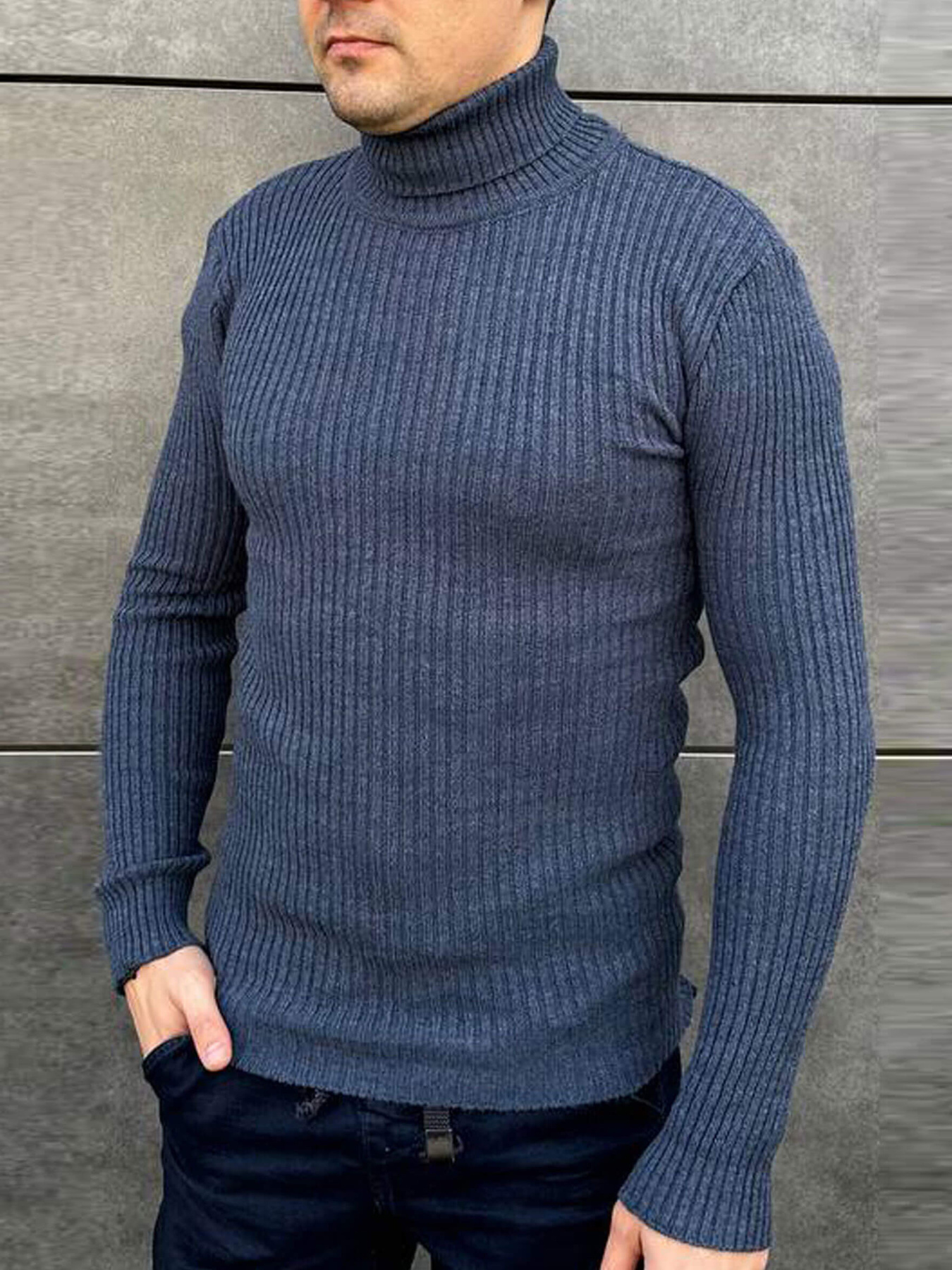 Водолазка Sun's House модель RG-31-golf-sinij-v-rubchik Фото