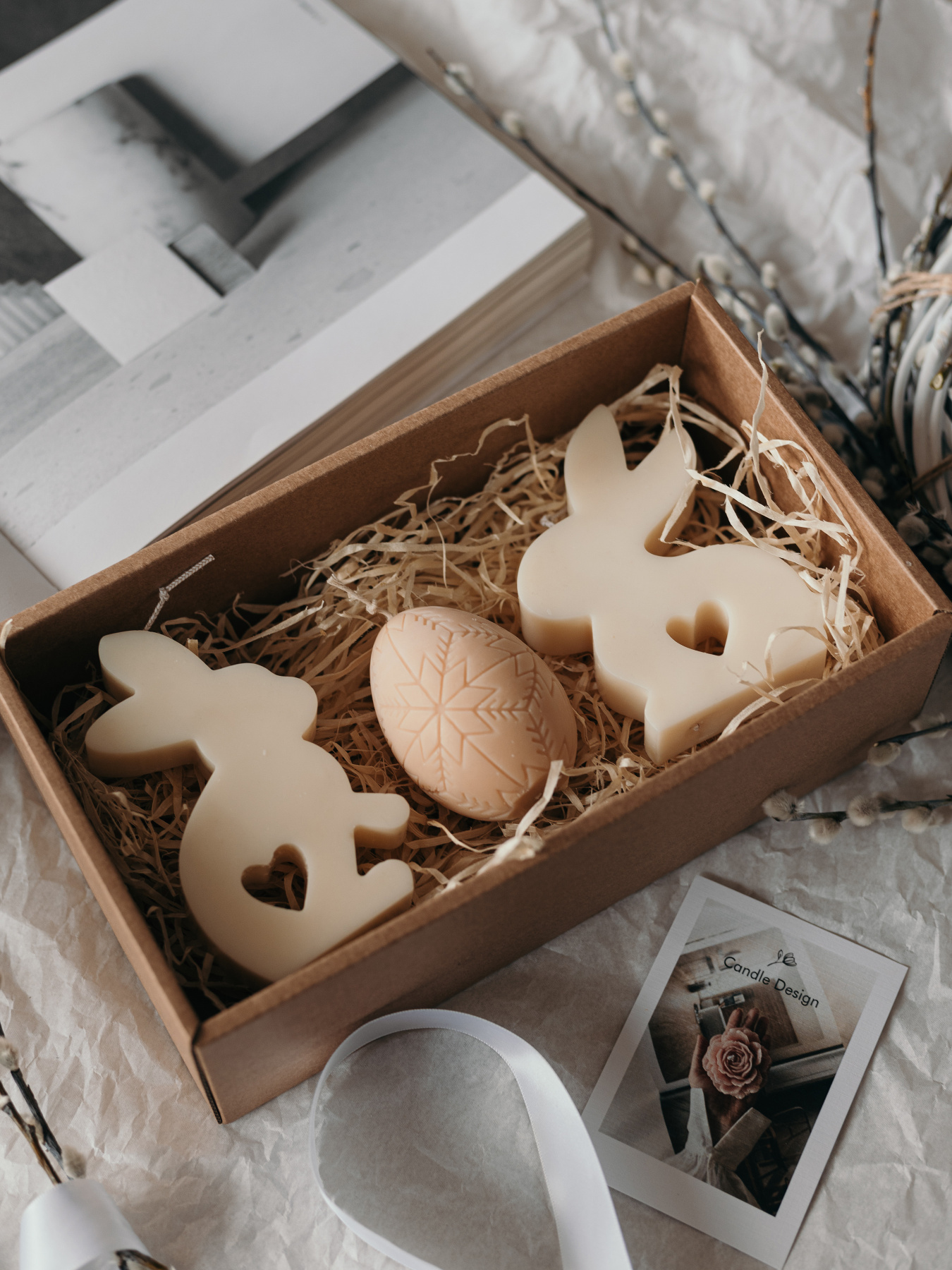 Набор ароматических свечей "Пасхальная сказка" из натурального оливкового воска Candle Design модель 200.0095 Фото