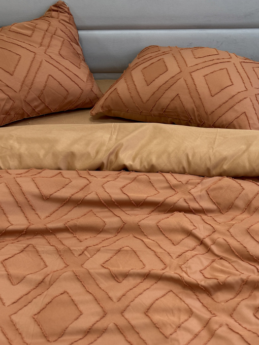 Комплект постельного белья Jaquard оранжевый Orange Ecotton модель 24560 Фото