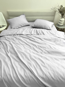 Комплект постельного белья Light Grey светло-серого цвета Ecotton модель 24553 Фото