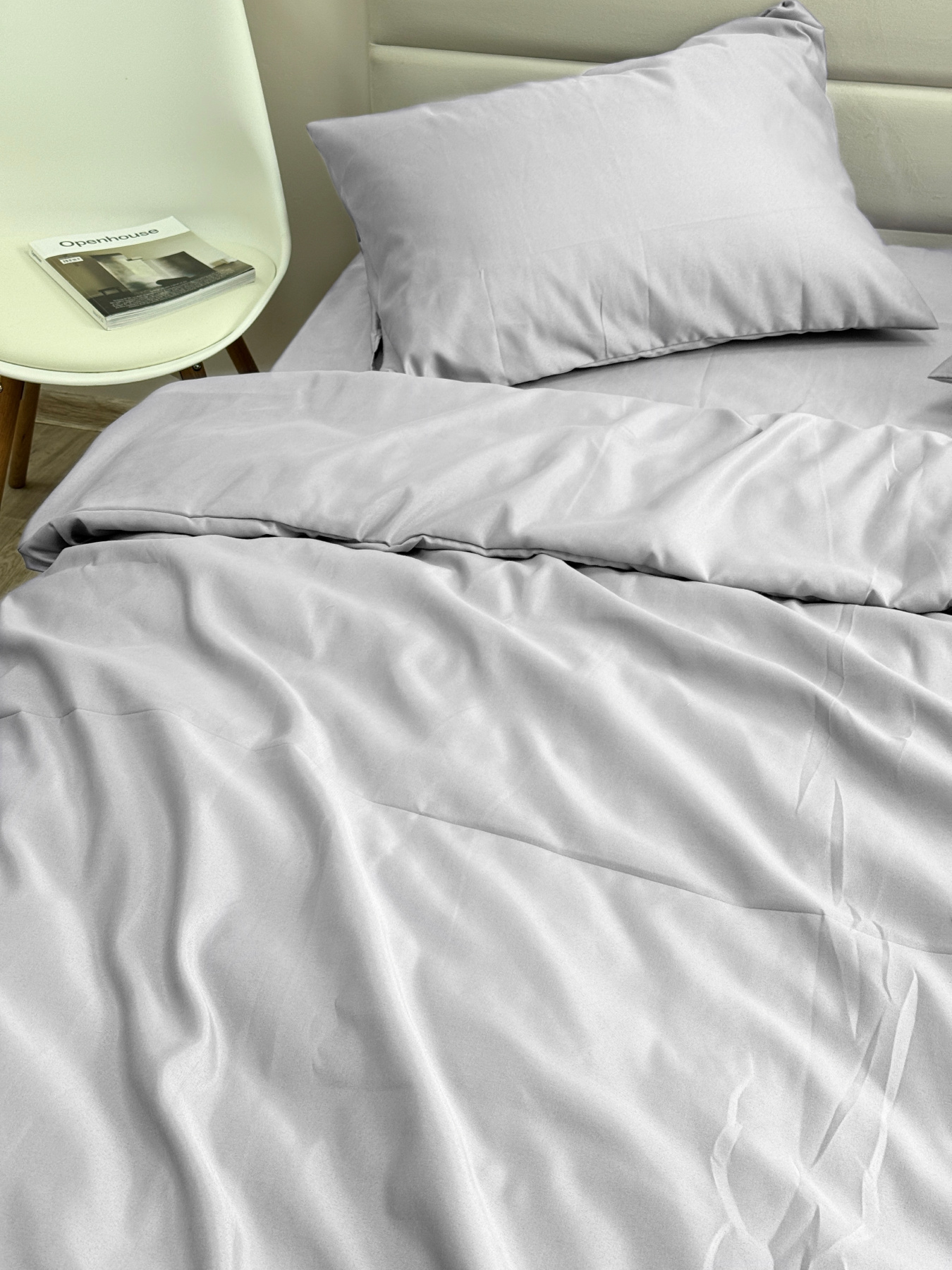 Комплект постельного белья Light Grey светло-серого цвета Ecotton модель 24553 Комплект постельного белья Light Grey светло-серого цвета Ecotton модель 24553 Фото