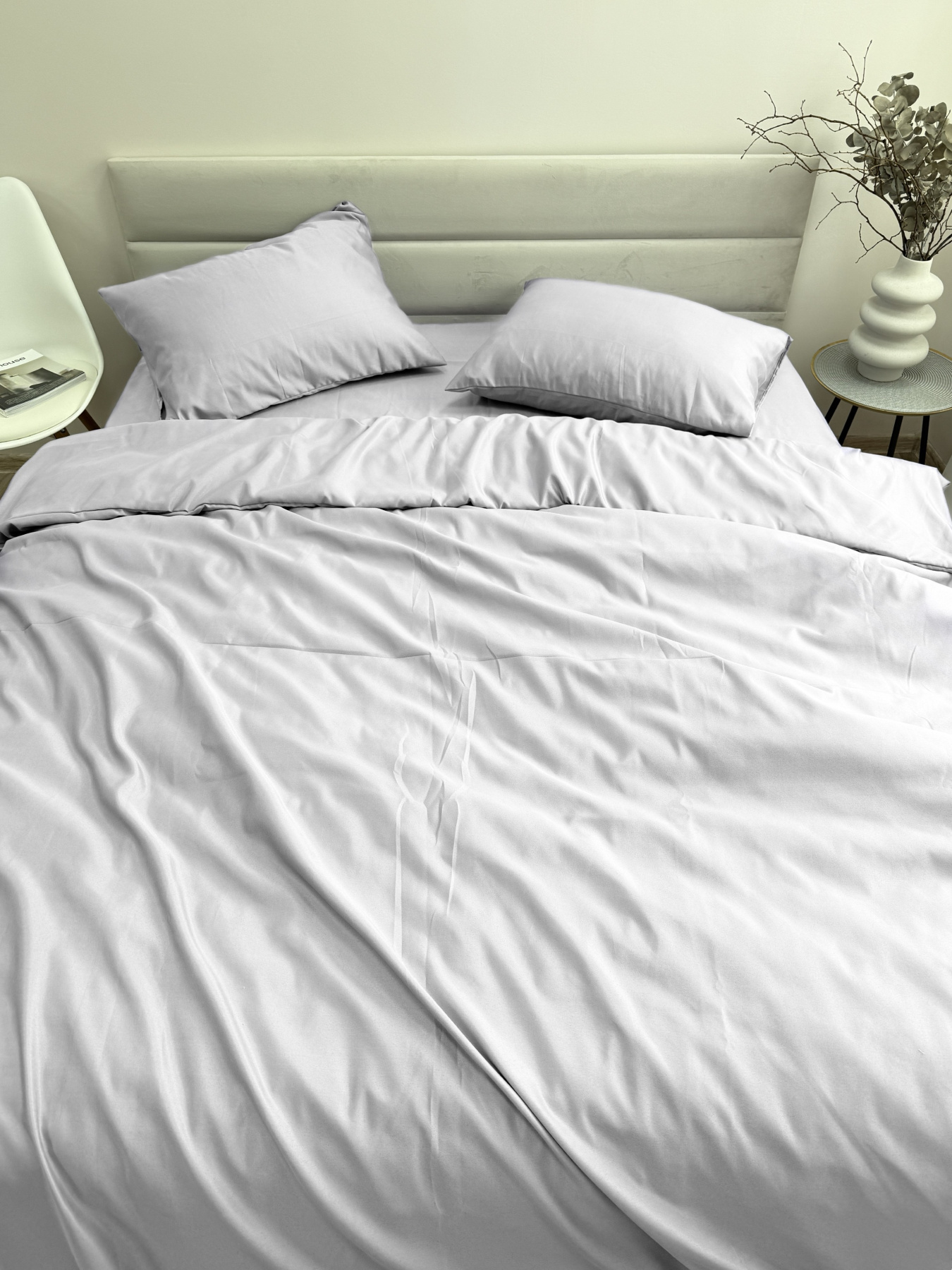 Комплект постельного белья Light Grey светло-серого цвета Ecotton модель 24553 Комплект постельного белья Light Grey светло-серого цвета Ecotton модель 24553 Фото