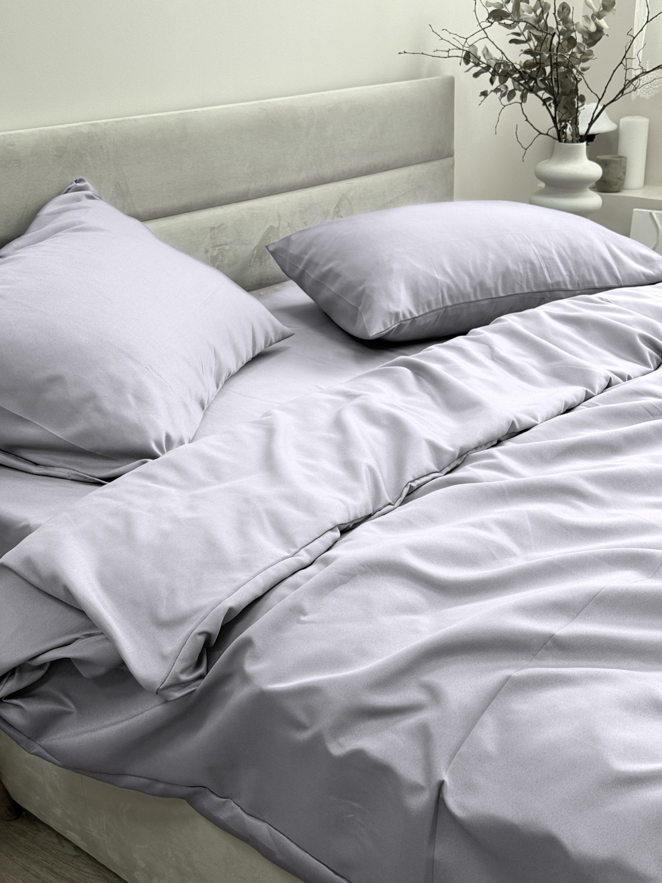 Комплект постельного белья Light Grey светло-серого цвета Ecotton модель 24553 Комплект постельного белья Light Grey светло-серого цвета Ecotton модель 24553 Фото