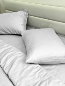 Комплект постельного белья Light Grey светло-серого цвета Ecotton модель 24553 Комплект постельного белья Light Grey светло-серого цвета Ecotton модель 24553 Фото