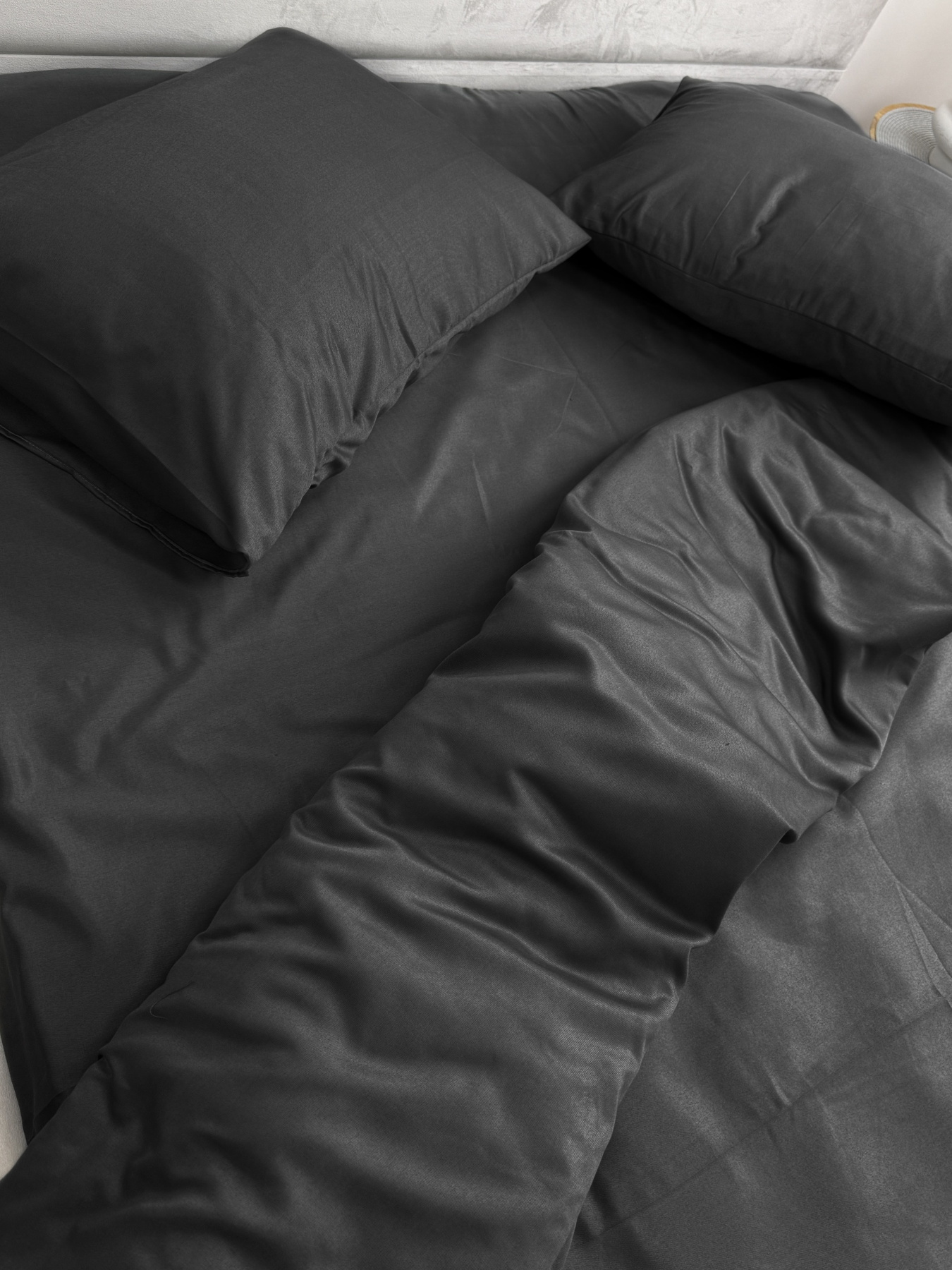 Комплект постільної білизни Black чорного кольору Ecotton модель 24554 Фото