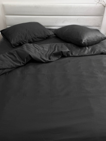 Комплект постільної білизни Black чорного кольору Ecotton модель 24554 Фото