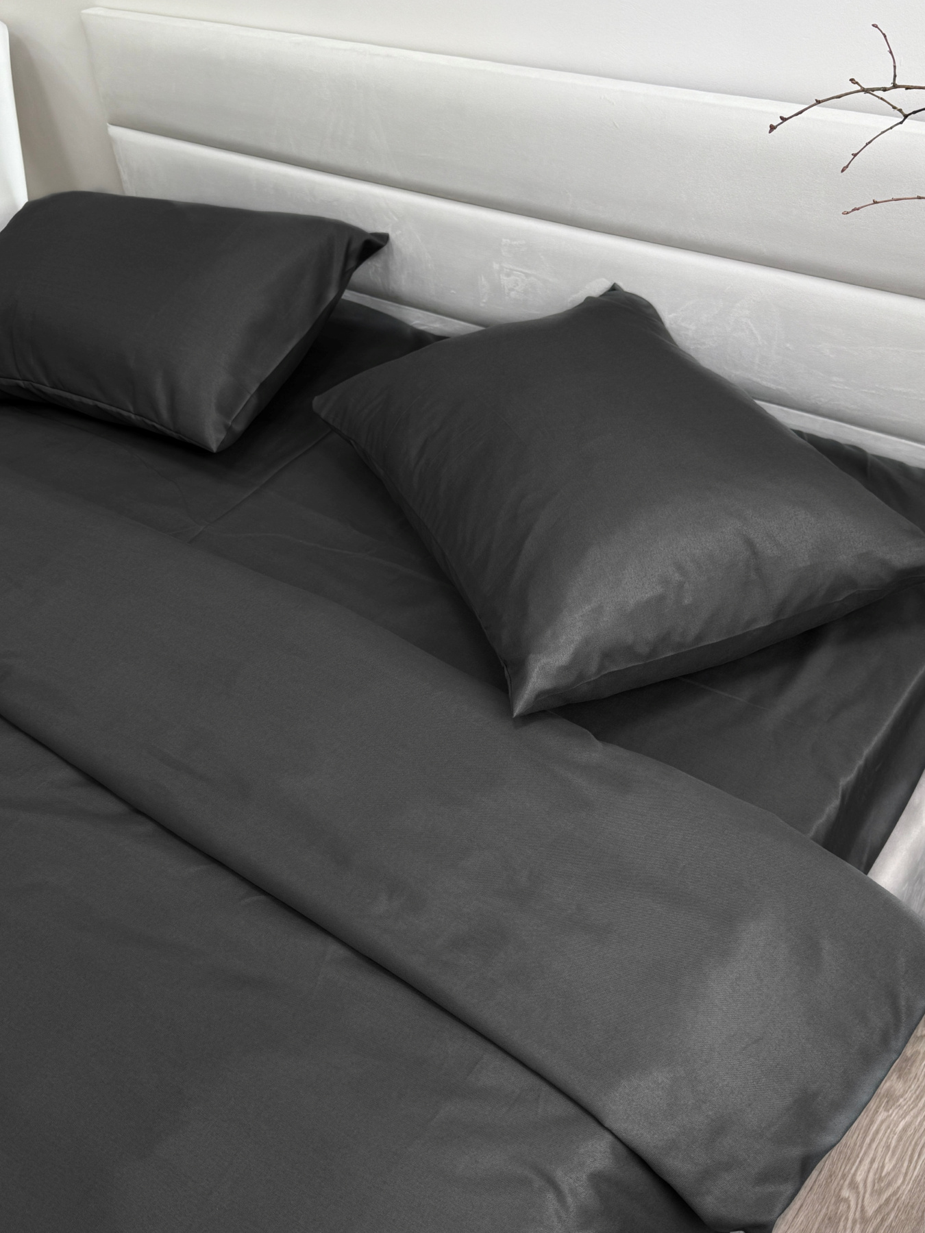 Комплект постільної білизни Black чорного кольору Ecotton модель 24554 Фото
