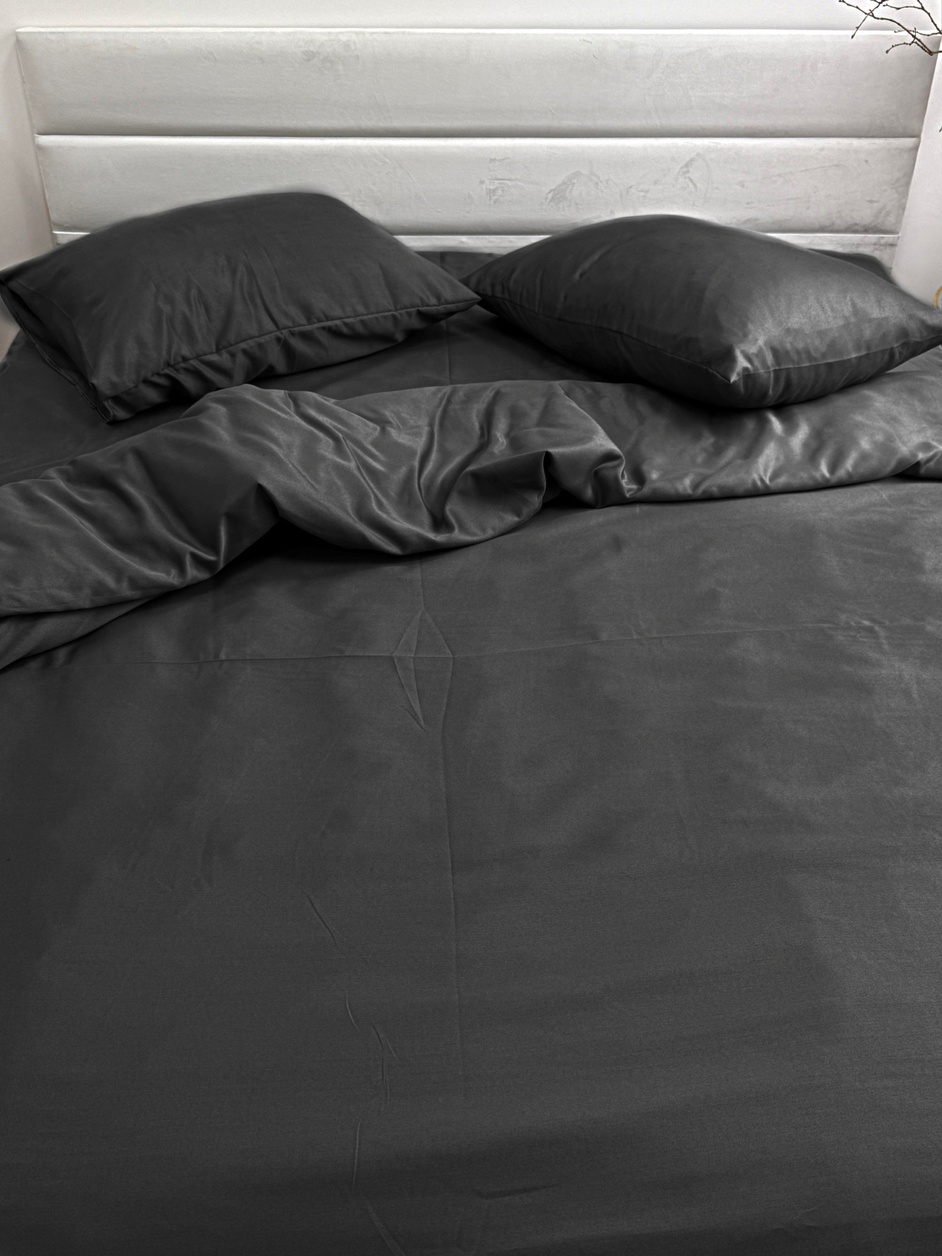 Комплект постільної білизни Black чорного кольору Ecotton модель 24554 Фото