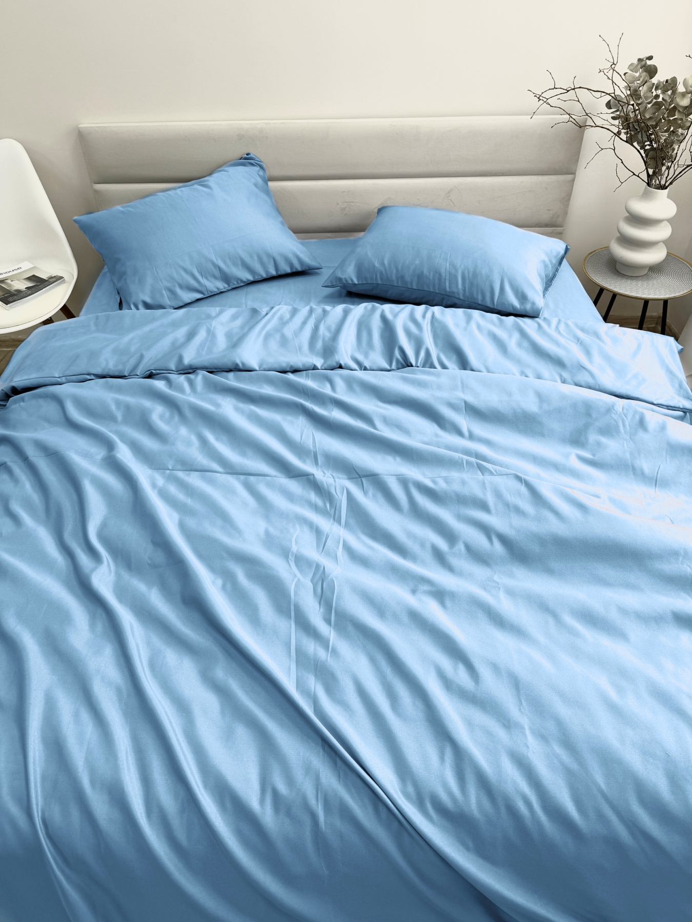 Комплект постельного белья Blue голубого цвета Ecotton модель 24557 Фото