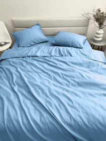 Комплект постельного белья Blue голубого цвета Ecotton модель 24557 Фото