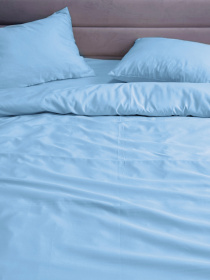 Комплект постельного белья Blue голубого цвета Ecotton модель 24557 Фото