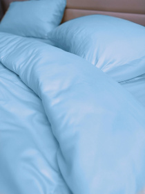 Комплект постельного белья Blue голубого цвета Ecotton модель 24557 Фото