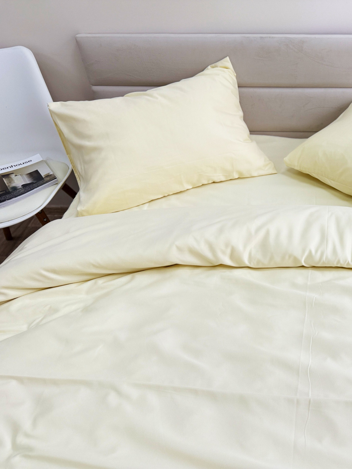 Комплект постельного белья Cream Yellow молочный Ecotton модель 24555 Фото