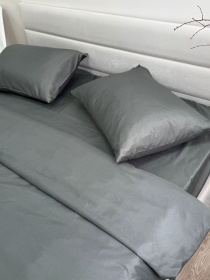 Комплект постельного белья Nid Grey тёмно-серый Ecotton модель 24556 Фото