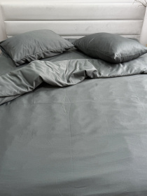 Комплект постельного белья Nid Grey тёмно-серый Ecotton модель 24556 Фото