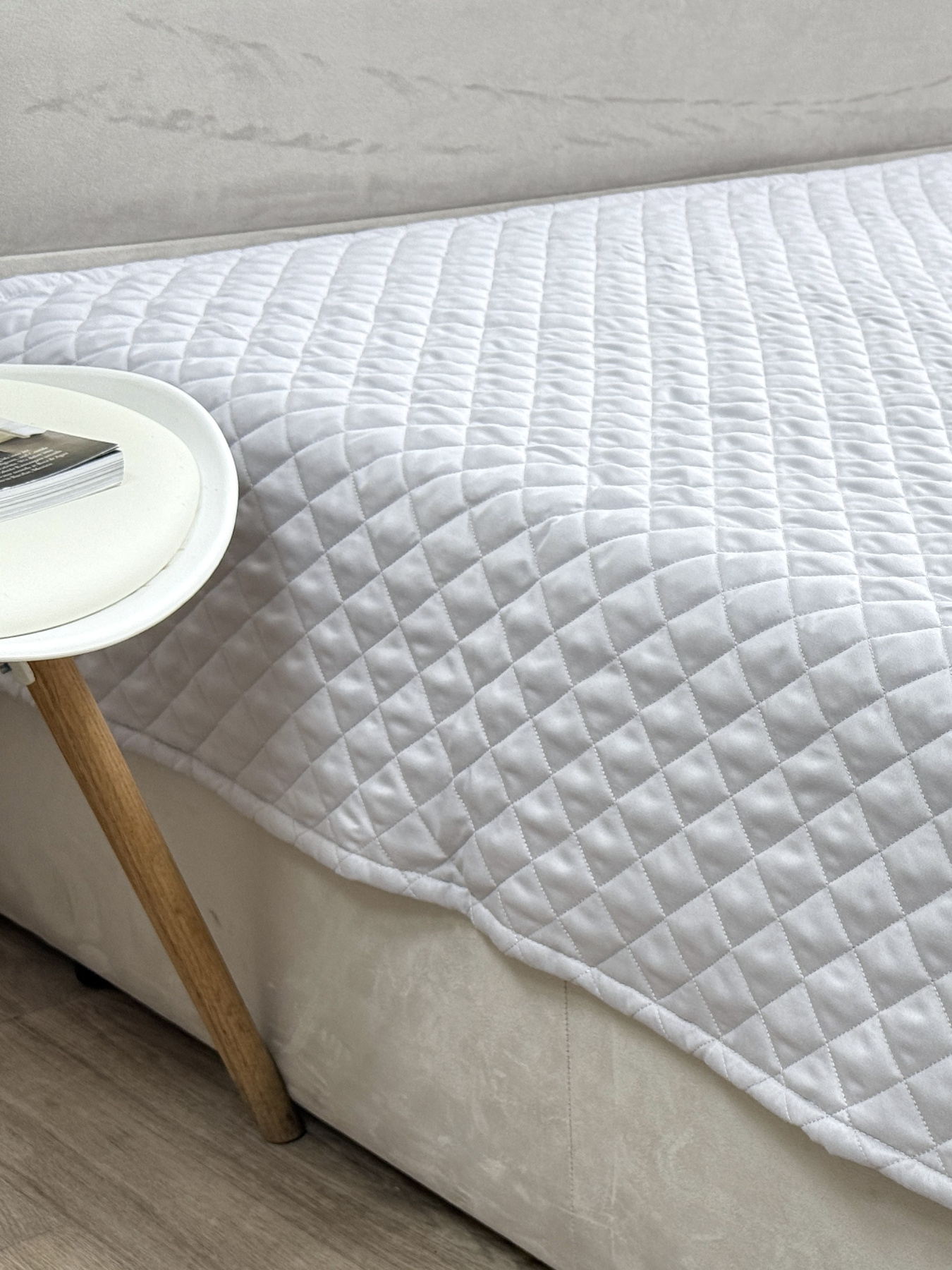 Покрывало декоративное антиаллергенное серого цвета Light Grey Ecotton модель 25183 Фото