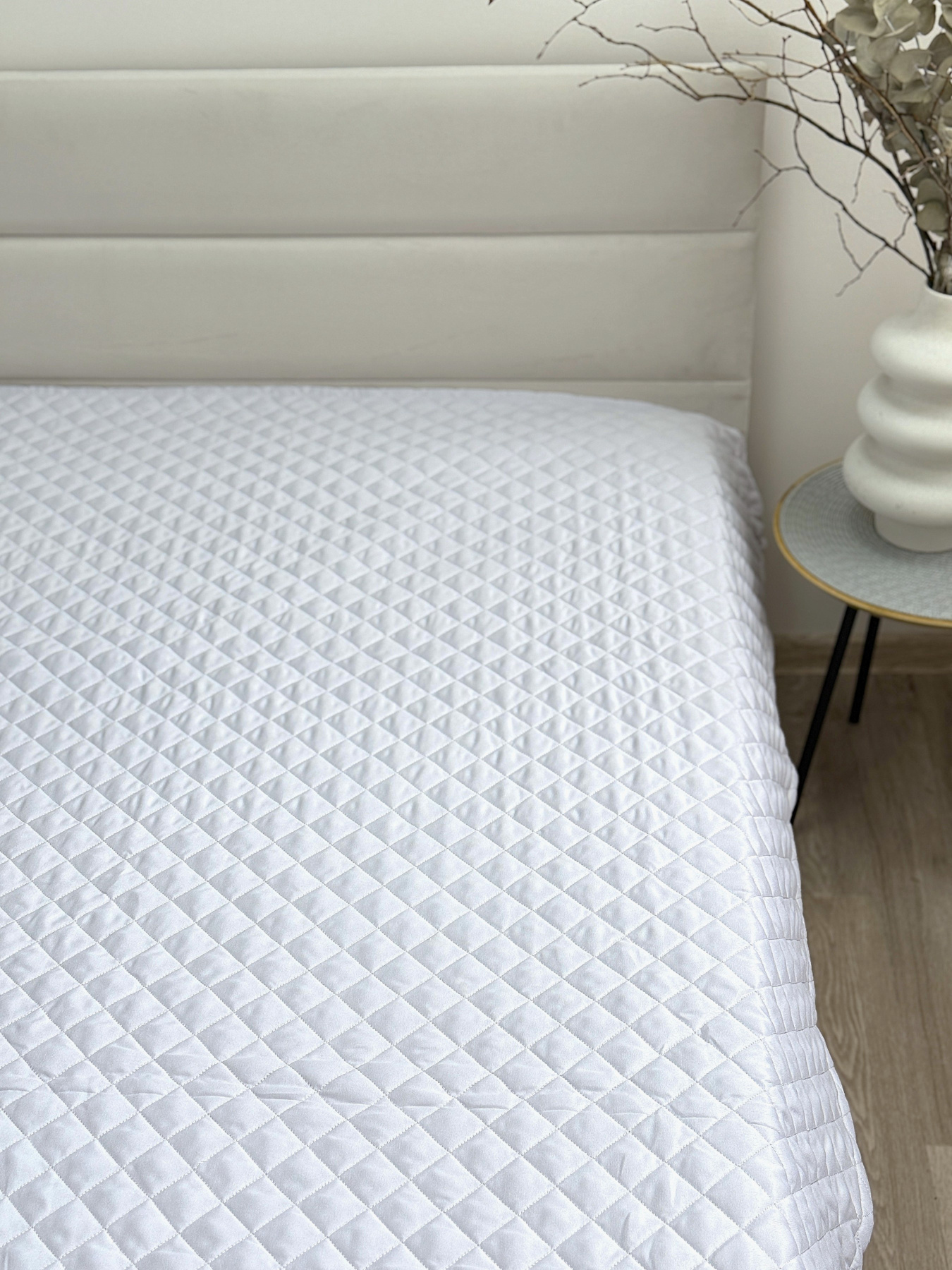 Покрывало декоративное антиаллергенное серого цвета Light Grey Ecotton модель 25183 Фото