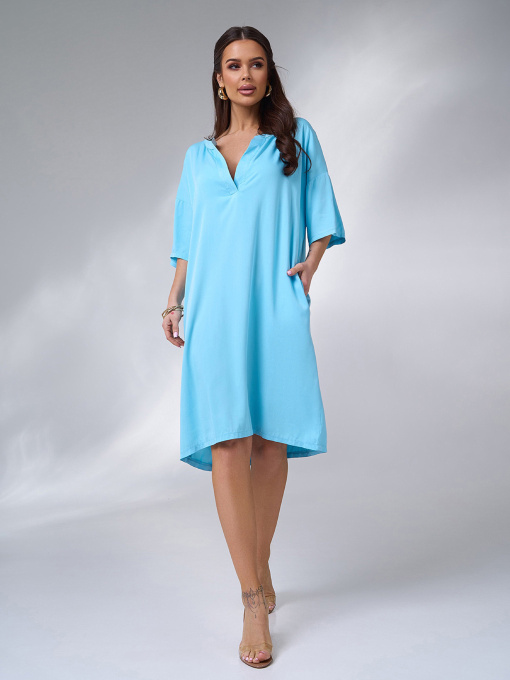 Сукня міді ISSA Plus модель 14003_голубой Фото