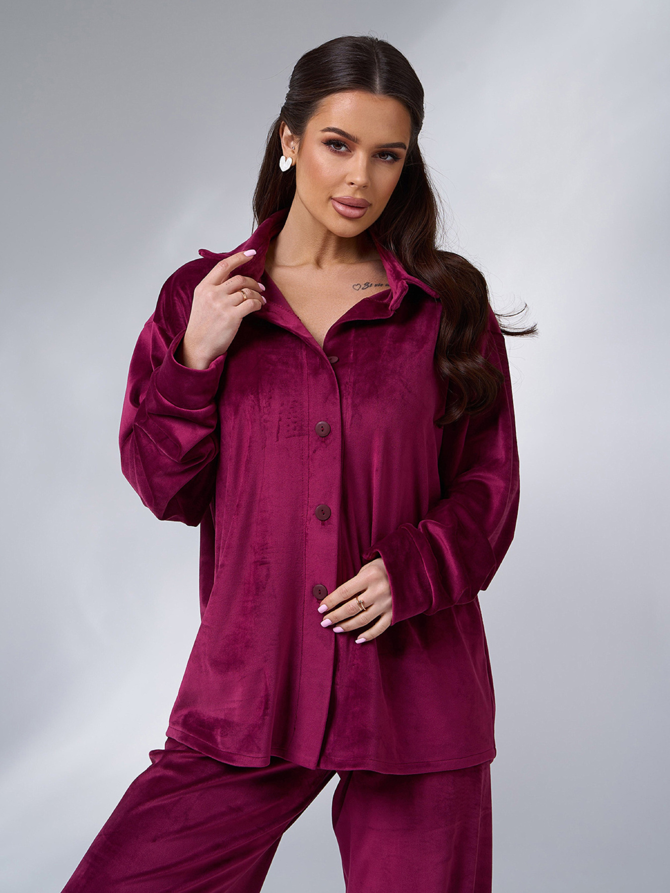 Повсякденний костюм ISSA Plus модель 14188A_бордовый Фото