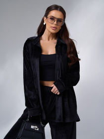 Повседневный костюм ISSA Plus модель 14188A_черный Фото