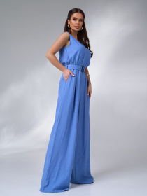 Комбинезон ISSA Plus модель 14626A_голубой Комбинезон ISSA Plus модель 14626A_голубой Фото