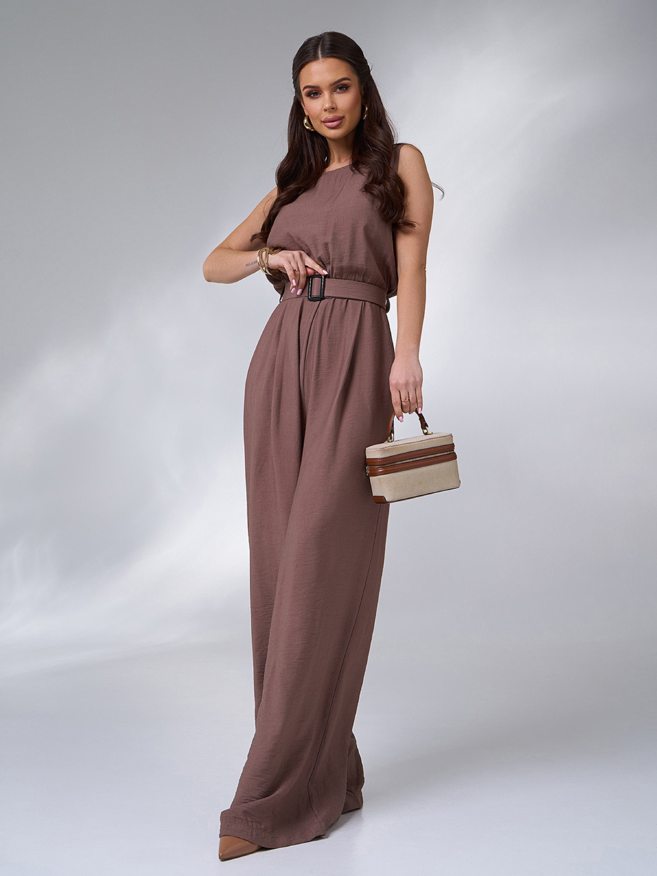 Комбінезон ISSA Plus модель 14626A_коричневый Фото