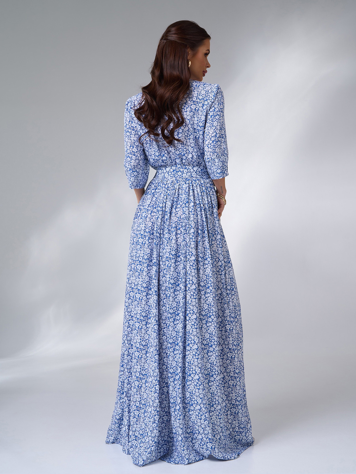 Платье макси ISSA Plus модель 14636_синий Фото