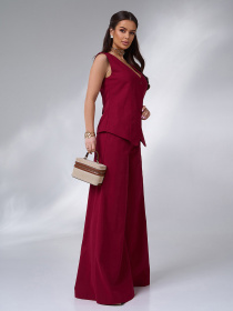 Діловий костюм ISSA Plus Модель 14763_бордовый Фото