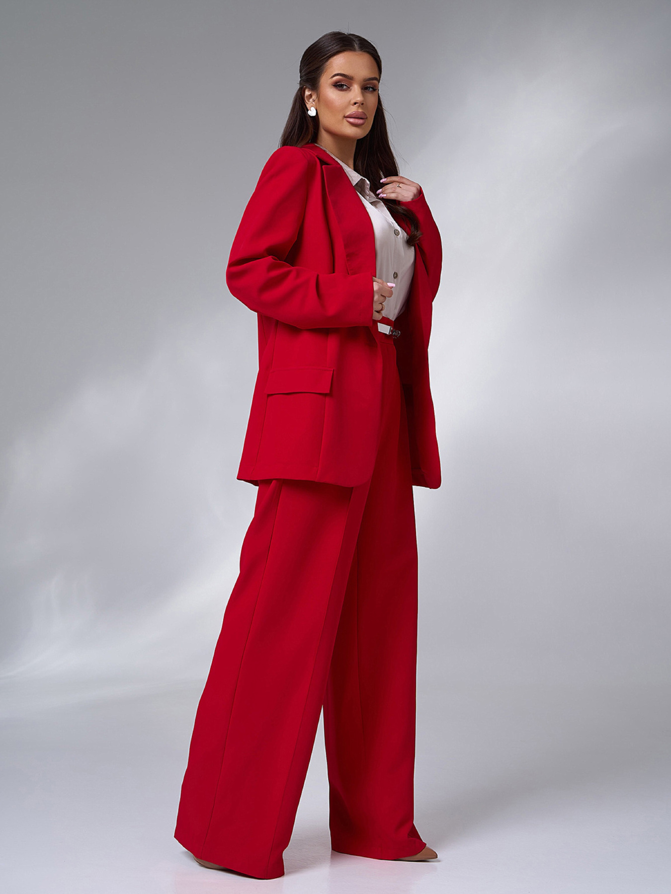 Діловий костюм ISSA Plus модель 15051_красный Фото