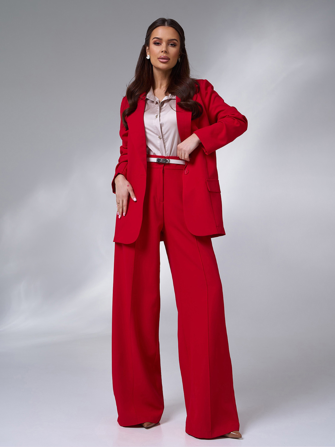 Діловий костюм ISSA Plus модель 15051_красный Фото