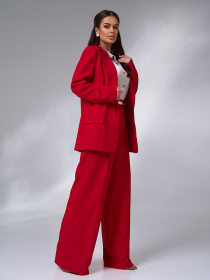 Деловой костюм ISSA Plus модель 15051_красный Фото